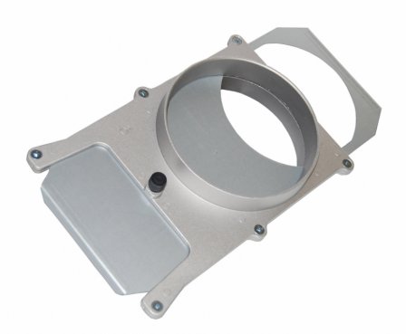 Cast aluminum self-cleaning blastgate