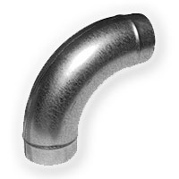 elbow dust radius galvanized pipe steel spiral ga degree